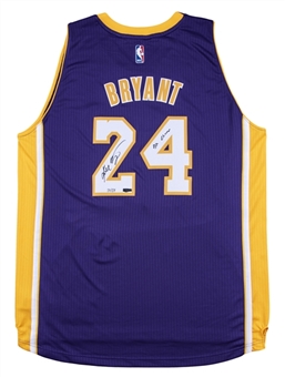 Kobe Bryant Signed Los Angeles Lakers Swingman Jersey Inscribed "5x Champ" - LE 24/124 (Panini)